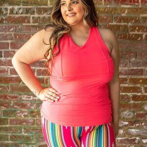 Racer Back Athletic Top Pink Size 2X